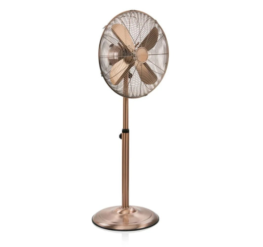 18-Inch Chrome Stand Fan | 4 Metal Blades | Copper Motor | 3 Speeds | Timer