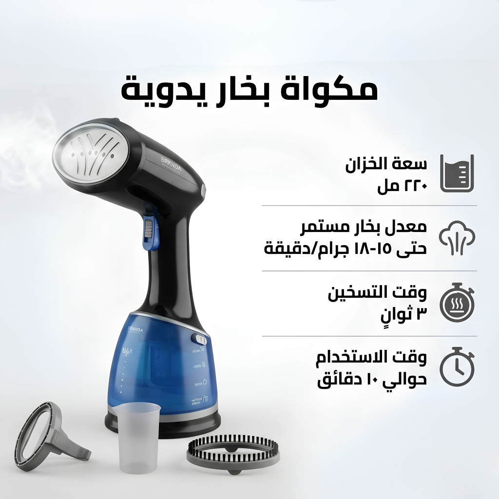 BRKNDA Professional Handheld Steam Iron – 2600W