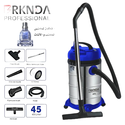 BRKNDA Professional Wet & Dry Vacuum Cleaner – 45L
