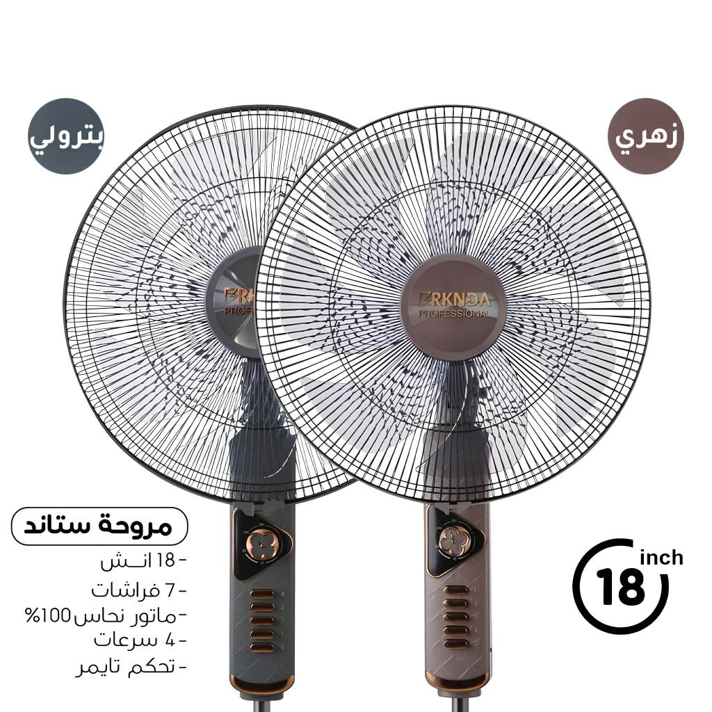 BRKNDA Professional Stand Fan 18