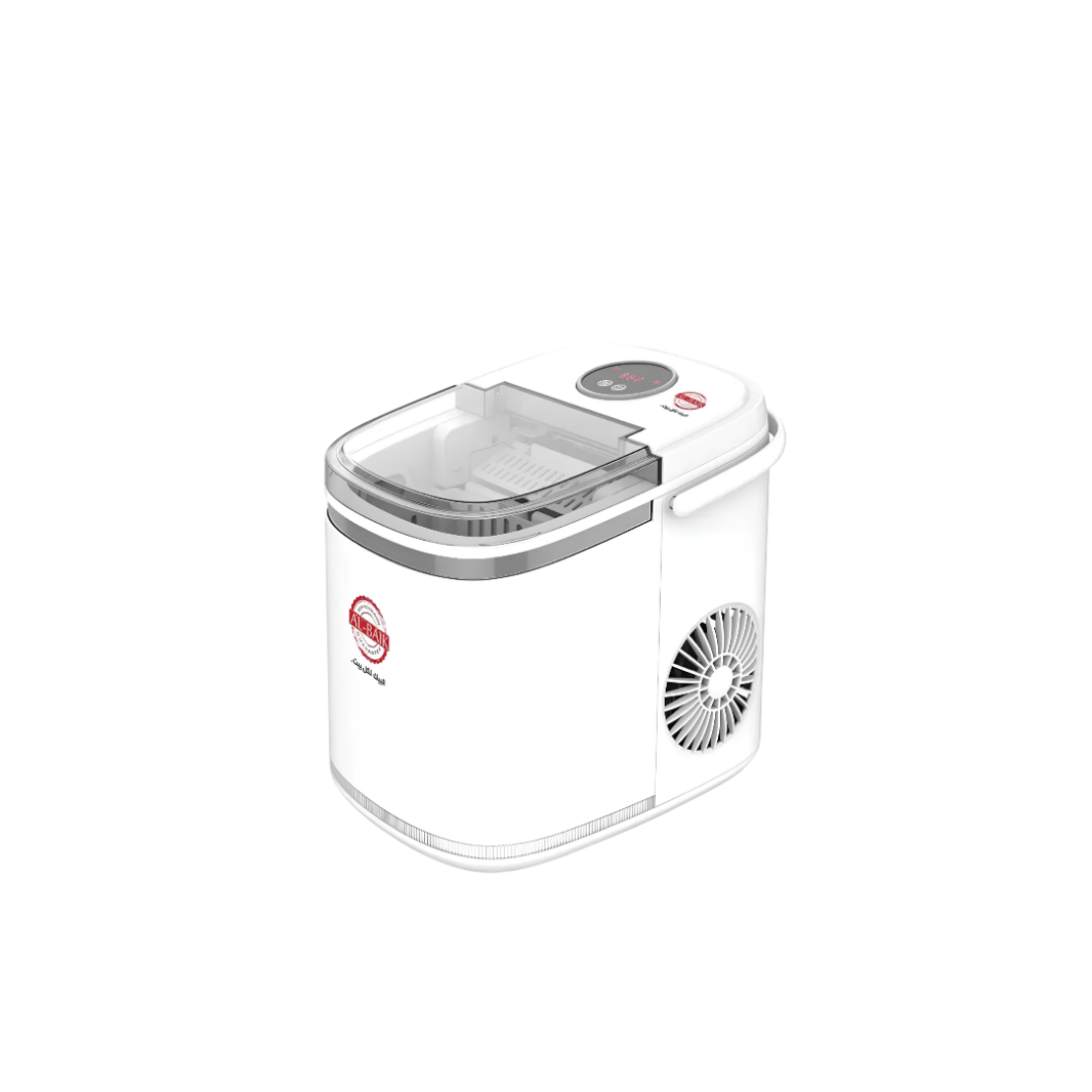 AL-BAIK Digital Ice Maker – 130W | Touch Control | Self-Cleaning | Up to 15kg Ice Per Day